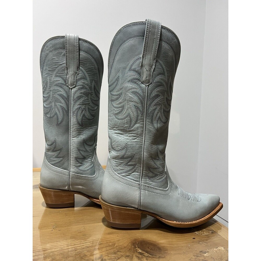 New Without Box  Tecovas Annie Slate Blue Cowgirl Boots Sz 6 Womens